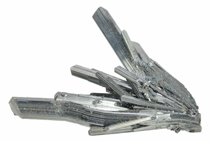 Very Lustrous, Metallic Stibnite Crystals - Jiangxi, China #236181